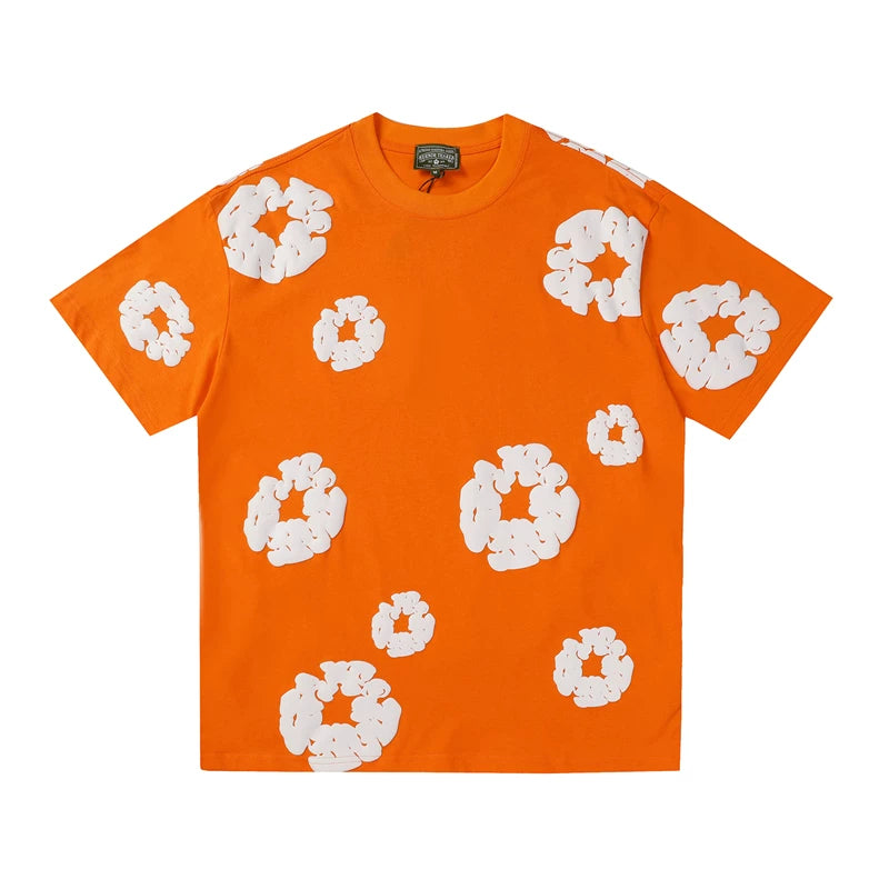 Denim Tears Cotton Wreath Orange Unisex Short Sleeve T Shirt