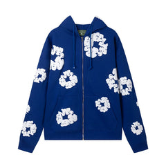 Denim Tears Cotton Wreath Full Zip Hoodie Royal Blue