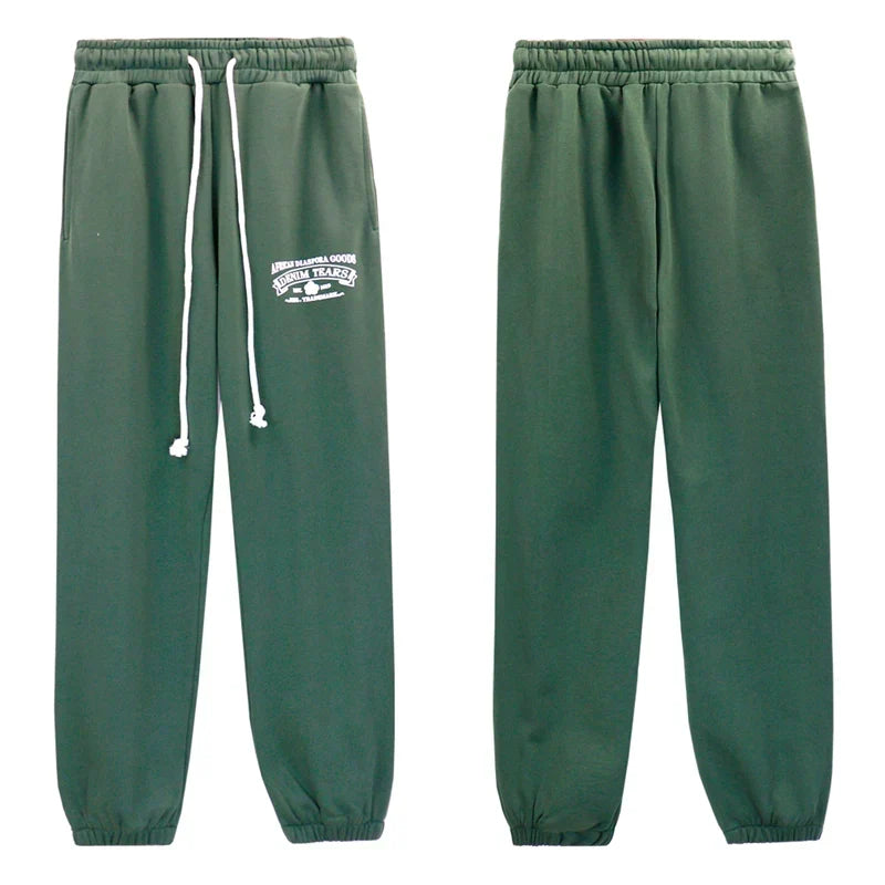 Denim Tears Dark Green Embroidered Drawstring Jogger Pants