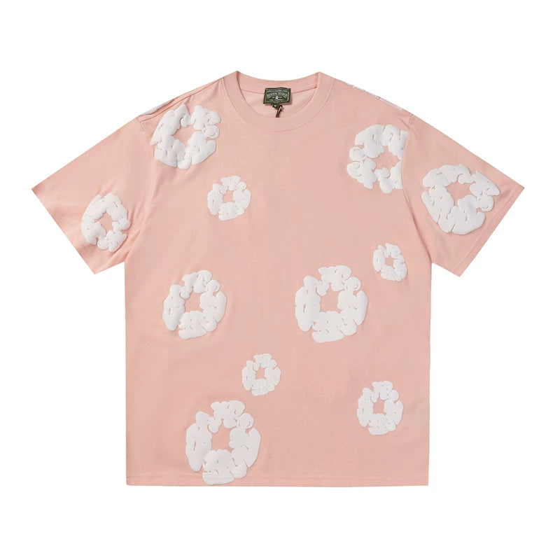 Denim Tears Cotton Wreath Pink Unisex Short Sleeve T Shirt