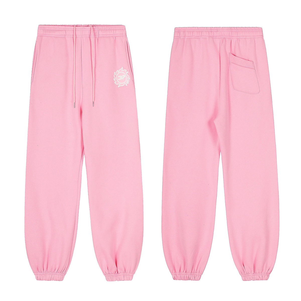 Broken Planet Sun Logo Cuffed Sweatpants -  Pink