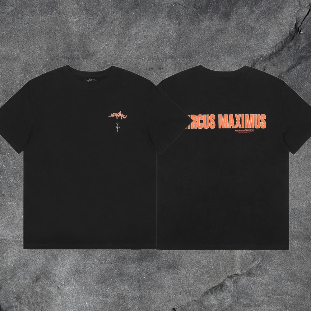 Travis Scott Circus Maximus Orange Logo Double Sided Tee