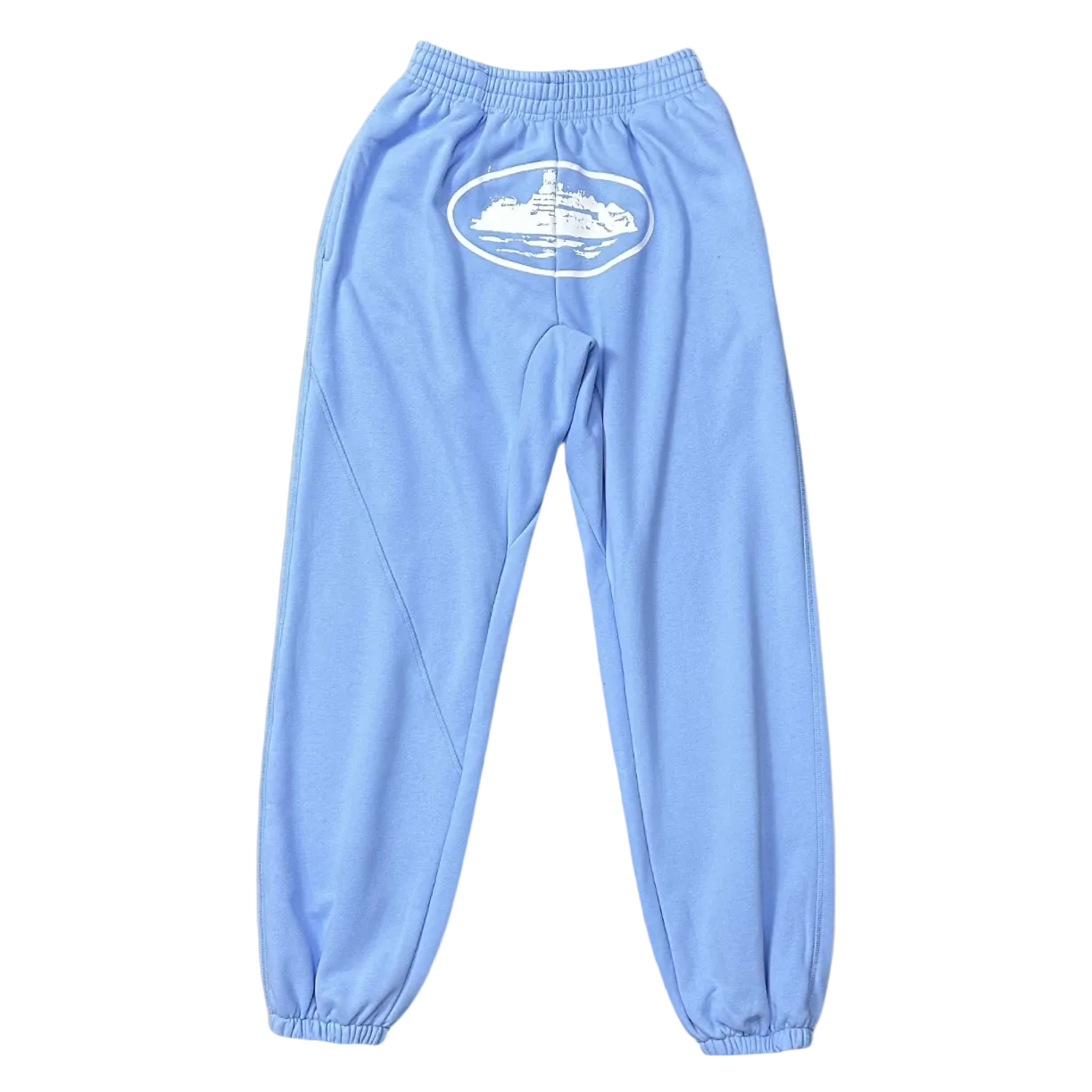 Corteiz X Slaughter Gang 21 Savage Light Blue Graphic Jogger Pants