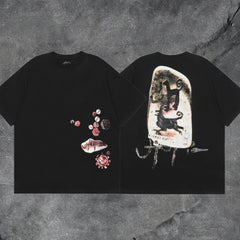 Travis Scott Utopia Dog Stone Totem Double Sided Graphic Tee