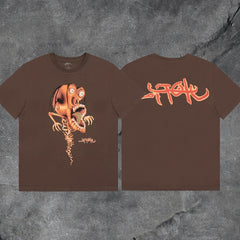 Travis Scott Utopia Skeleton Monster Double Sided Graphic Tee