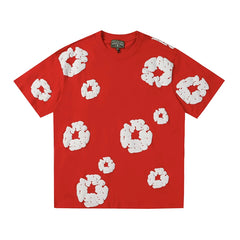 Denim Tears Cotton Wreath Red Unisex Short Sleeve T Shirt