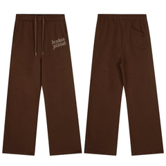Broken Planet Foam Print Loose Fit Sweatpants - Brown