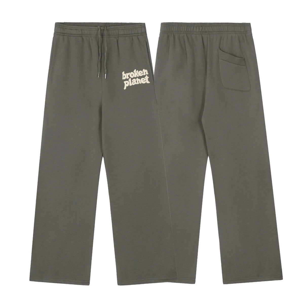 Broken Planet Puff Print Straight Leg Sweatpants - Charcoal Grey