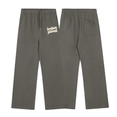 Broken Planet Puff Print Straight Leg Sweatpants - Charcoal Grey