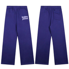 Broken Planet Foam Print Loose Fit Sweatpants - Deep Purple