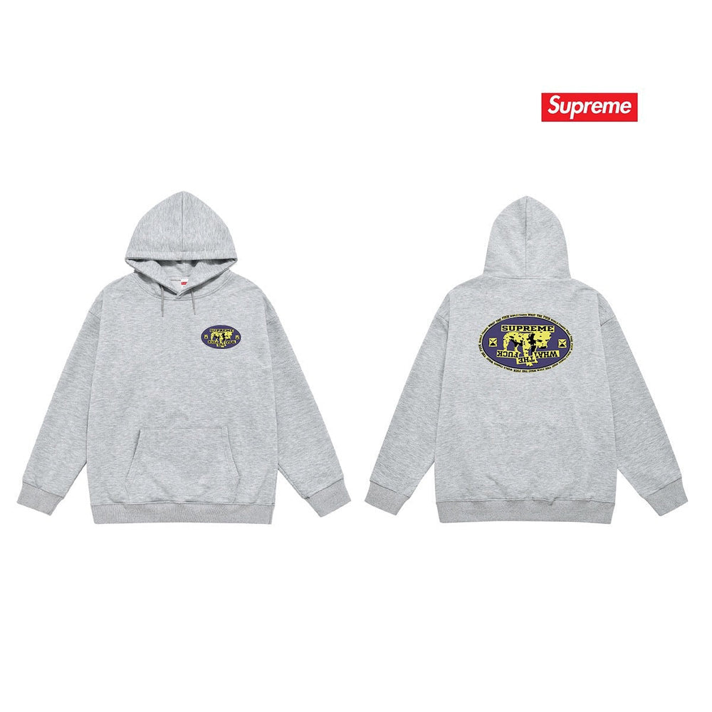 Cross border high version trendy brand Supreme letter printed hooded sweatshirt jacket, classic BOX looped hoodie for men and women (66)