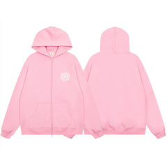 Broken Planet Sun Logo Full-Zip Hoodie - Bubblegum Pink