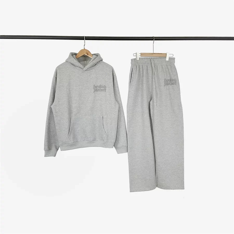 BROKEN PLANET GREY HOODIE SWEATSUIT