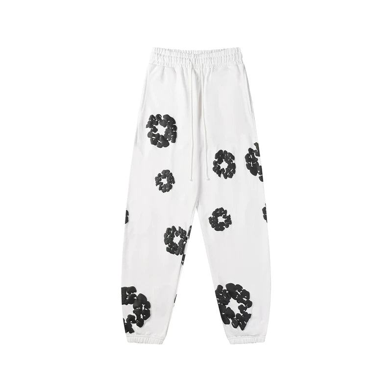 Denim Tears Kapok Foam Print Jogger Pants White Streetwear Trousers