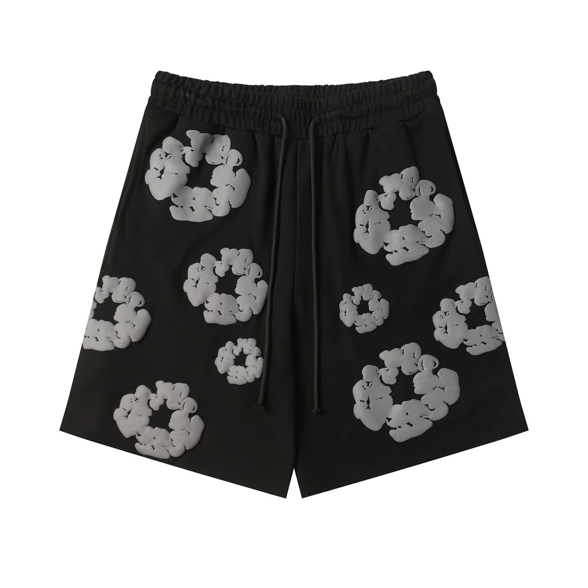 Denim Tears Cotton Wreath Black Grey Unisex Sweat Shorts