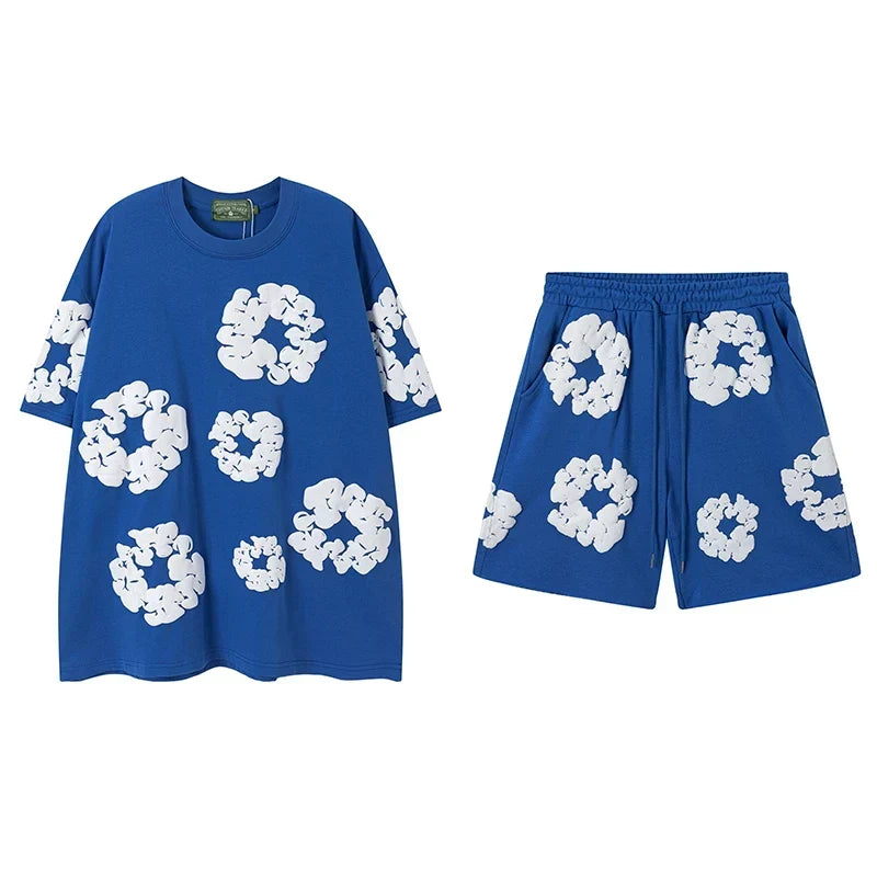 Denim Tears Royal Blue Cotton Wreath Matching Set