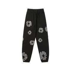 Denim Tears Kapok Foam Print Jogger Pants Black Streetwear Trousers