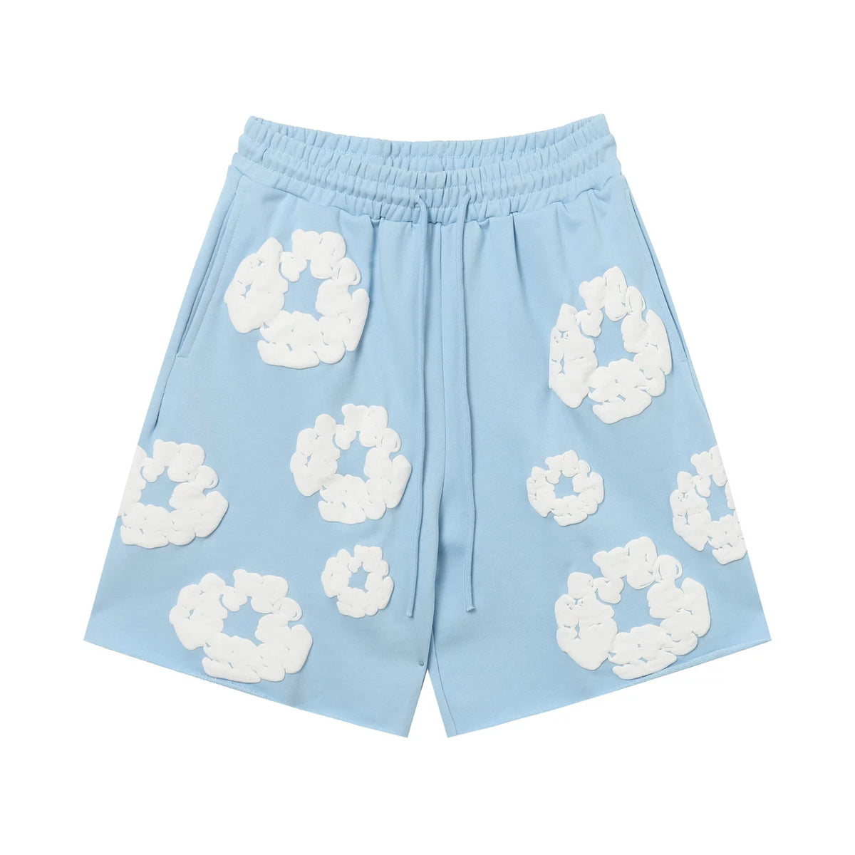 Denim Tears Cotton Wreath Light Blue Unisex Sweat Shorts