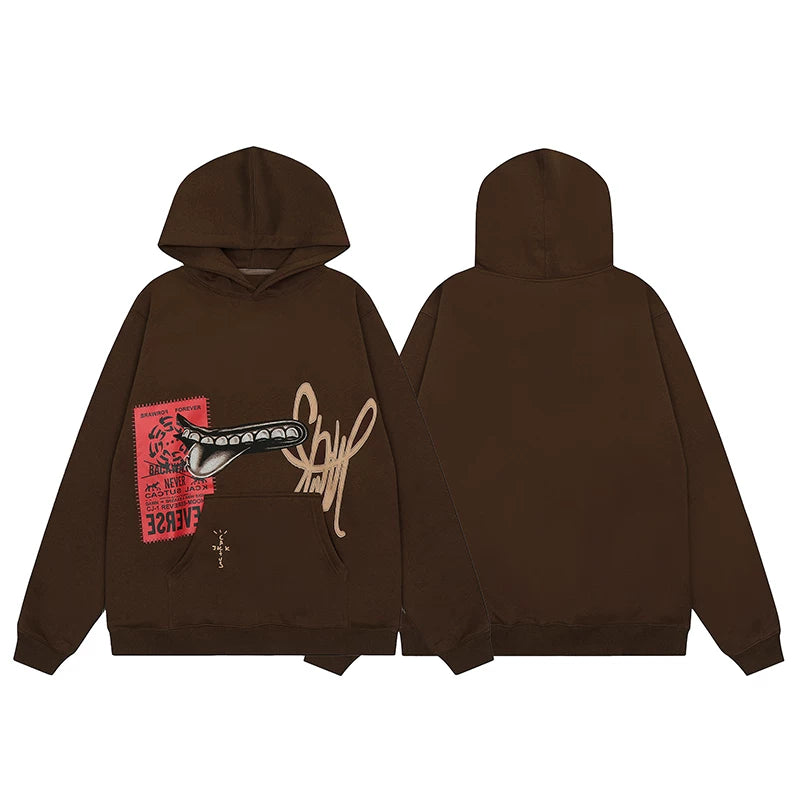 Travis Scott Cactus Jack Mouth Graphic Unisex Hoodie
