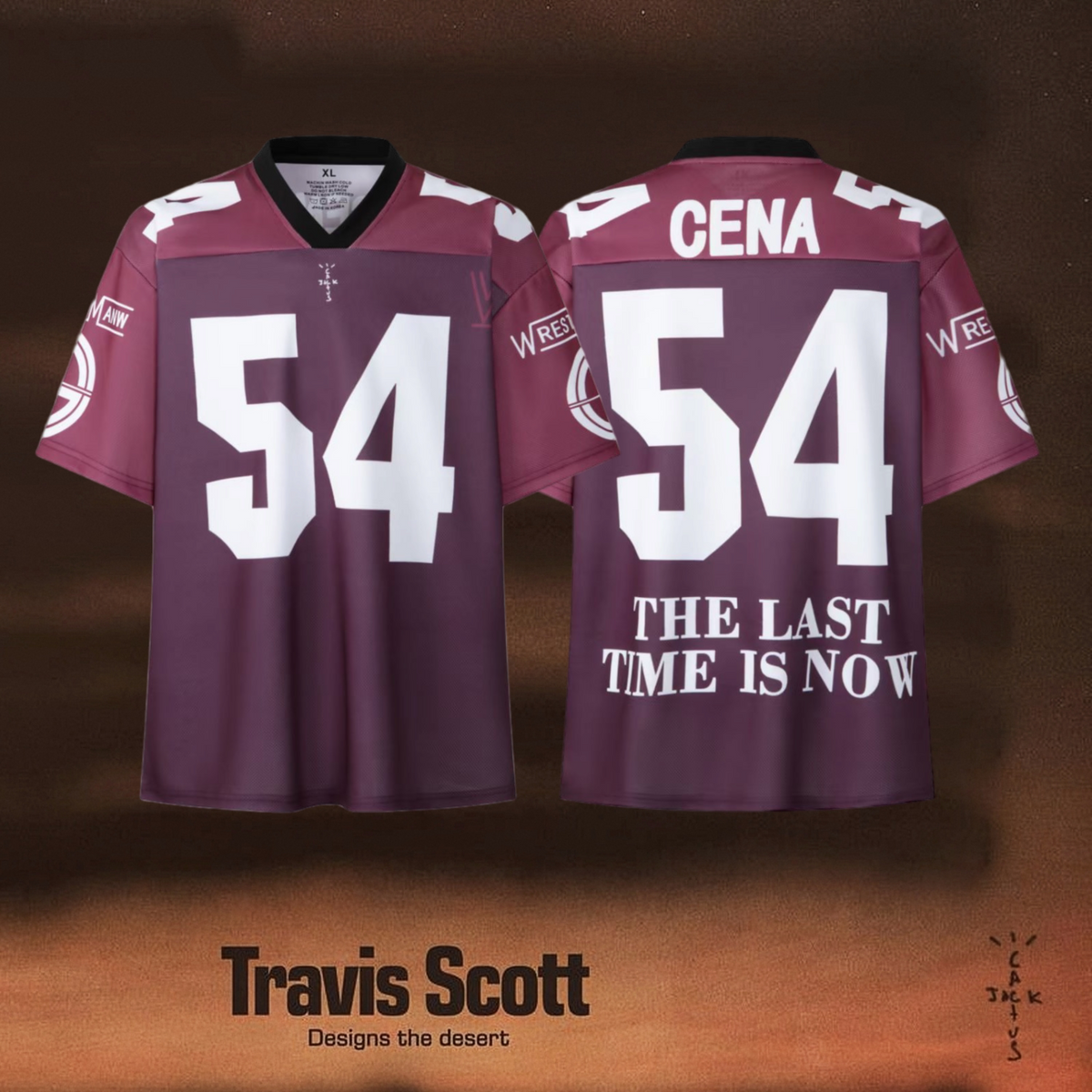Travis Scott Cena 54 Purple American Football Jersey