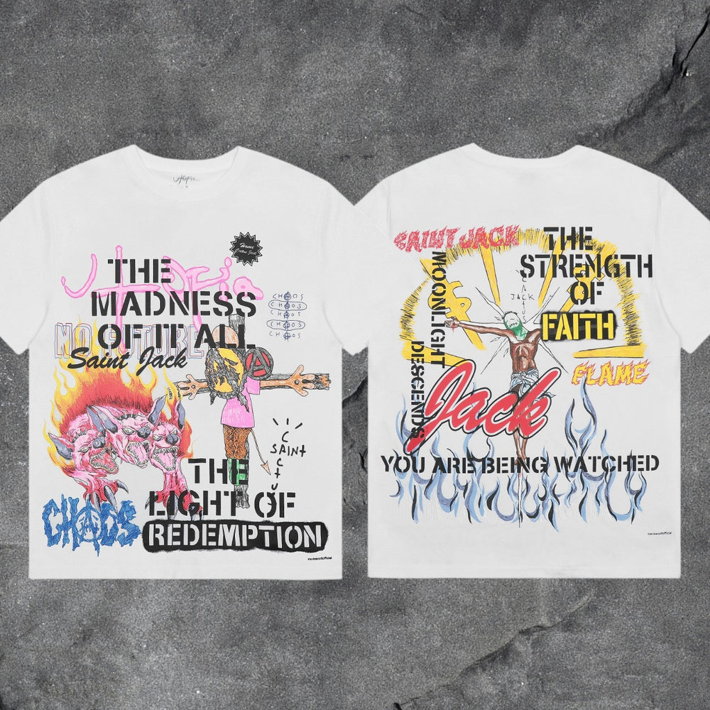 Travis Scott Cactus Jack Collection Skeleton Ma and Ma Fujiwara Hiroshi Co branded Printed Short sleeved T-shirt (52)