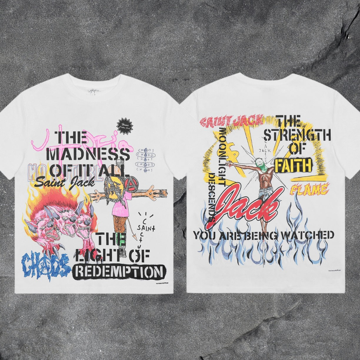 Travis Scott Cactus Jack Collection Skeleton Ma and Ma Fujiwara Hiroshi Co branded Printed Short sleeved T-shirt (57)