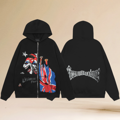 Travis Scott Circus Maximus Clown Black Full Zip Hoodie