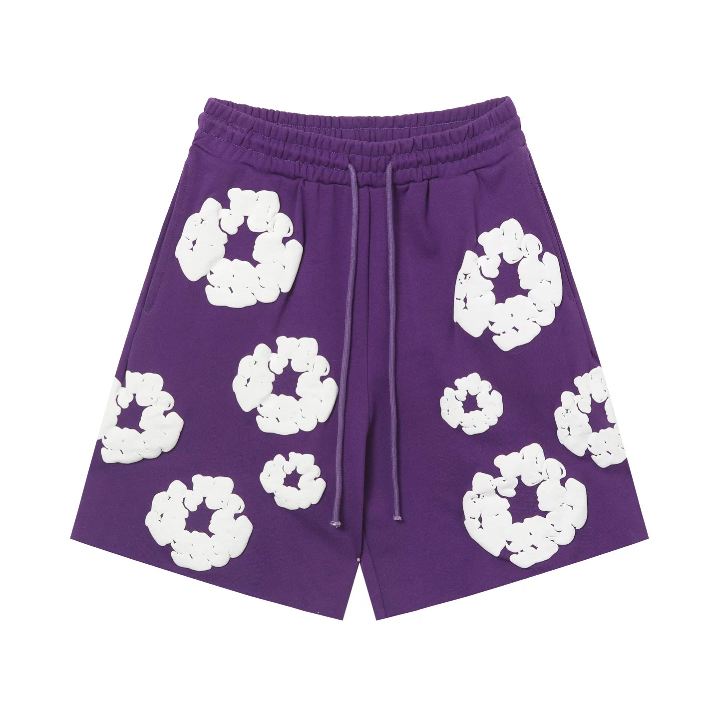 Denim Tears Cotton Wreath Purple Unisex Sweat Shorts