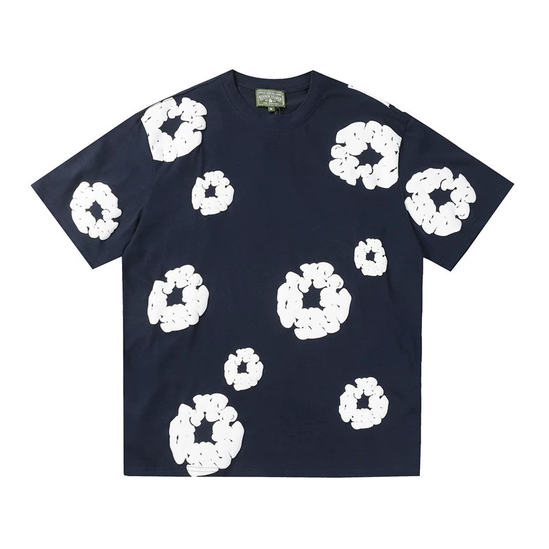 Denim Tears Cotton Wreath Navy Unisex Short Sleeve T Shirt