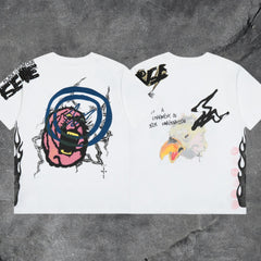 Travis Scott Cactus Jack Fragment Tiger Eagle Double Sided Tee