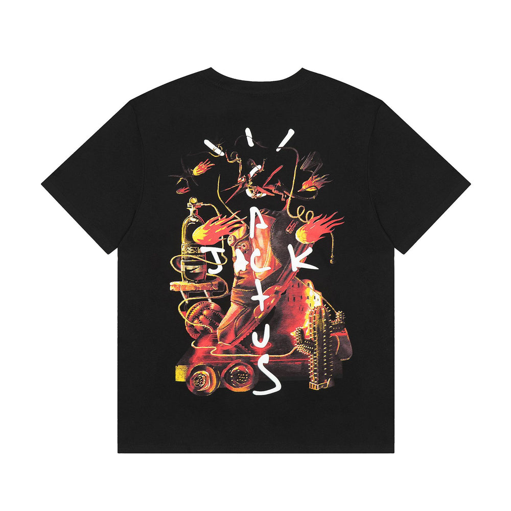 Travis Scott Cactus Jack Collection Skeleton Ma and Ma Fujiwara Hiroshi Co branded Printed Short sleeved T-shirt (52)