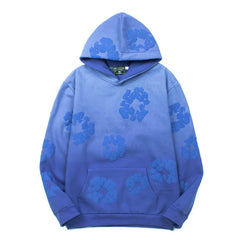 Denim Tears Gradient Blue Allover Cotton Wreath Hoodie