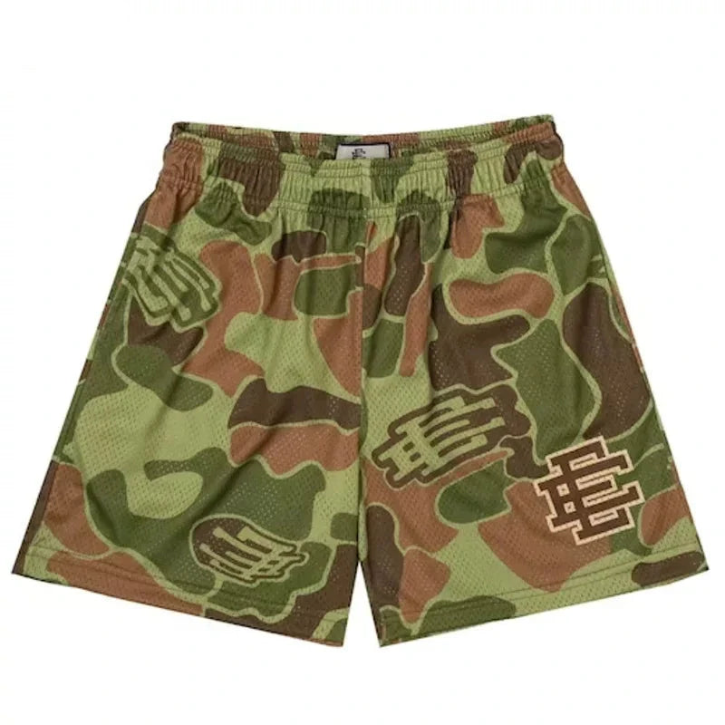 Eric Emanuel Green Duck Camo Mesh Shorts