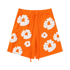 Denim Tears Cotton Wreath Orange Unisex Sweat Shorts