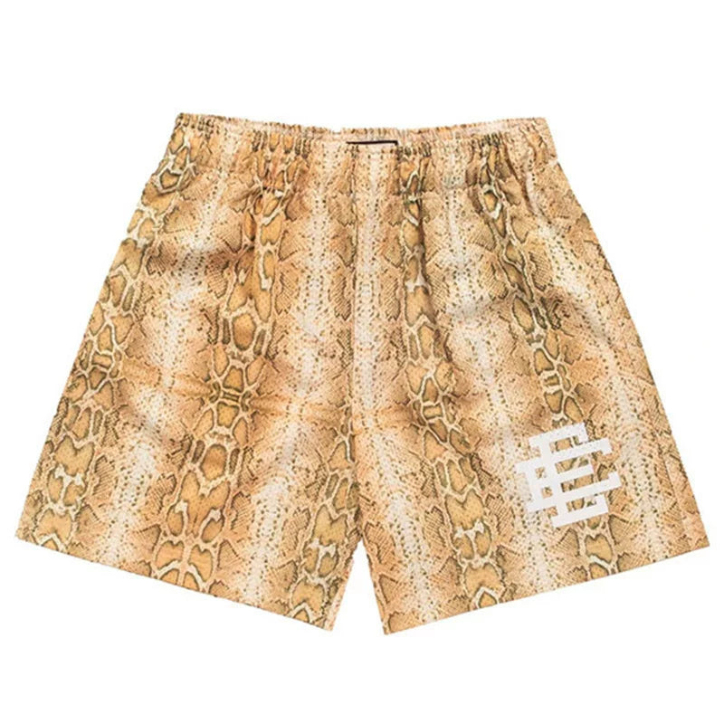 Eric Emanuel Snake Print Mesh Shorts