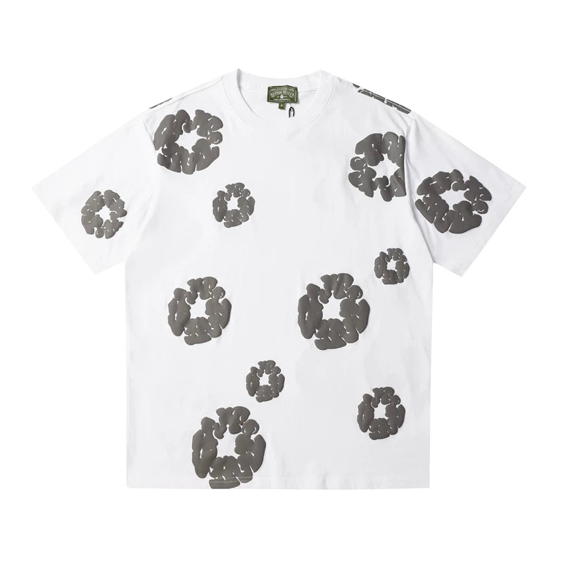 Denim Tears Cotton Wreath White Grey Unisex Short Sleeve T Shirt