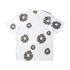 Denim Tears Cotton Wreath White Grey Unisex Short Sleeve T Shirt