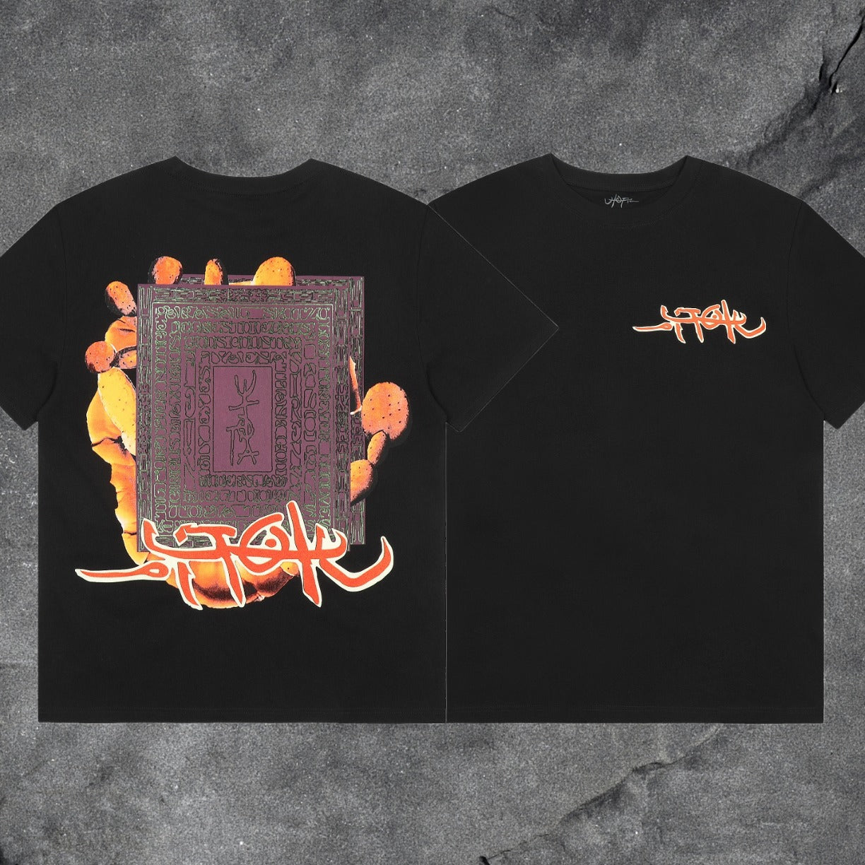 Travis Scott Utopia Hieroglyph Hand Double Sided Graphic Tee