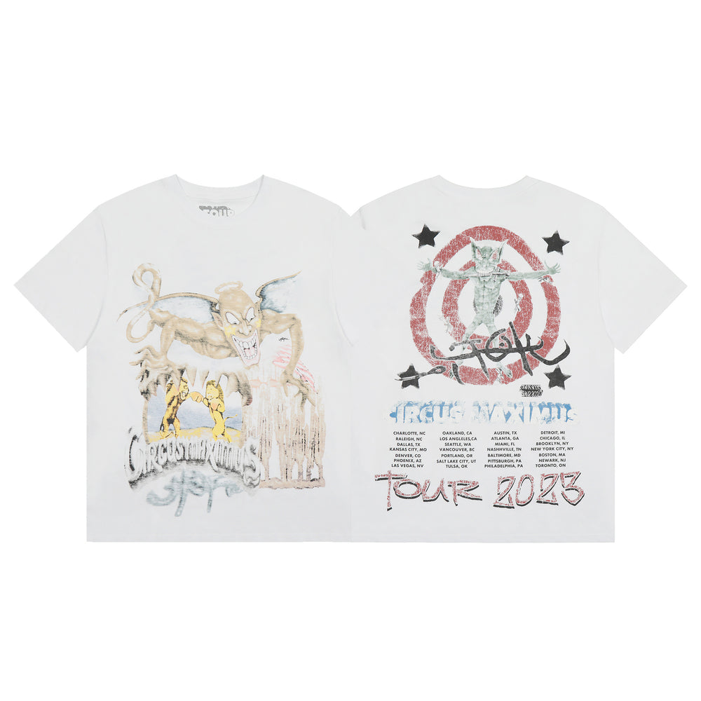 Travis Scott Cactus Jack Collection Skeleton Ma and Ma Fujiwara Hiroshi Co branded Printed Short sleeved T-shirt (53)