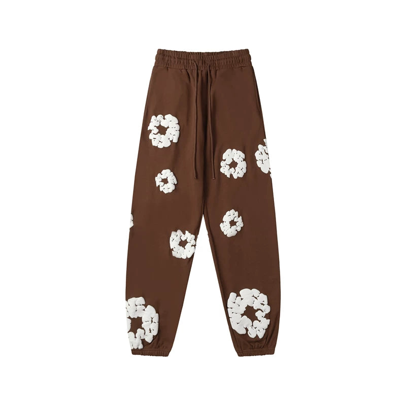 Denim Tears Kapok Foam Print Jogger Pants Brown Streetwear Trousers