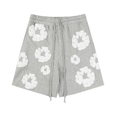 Denim Tears Cotton Wreath Grey Unisex Sweat Shorts