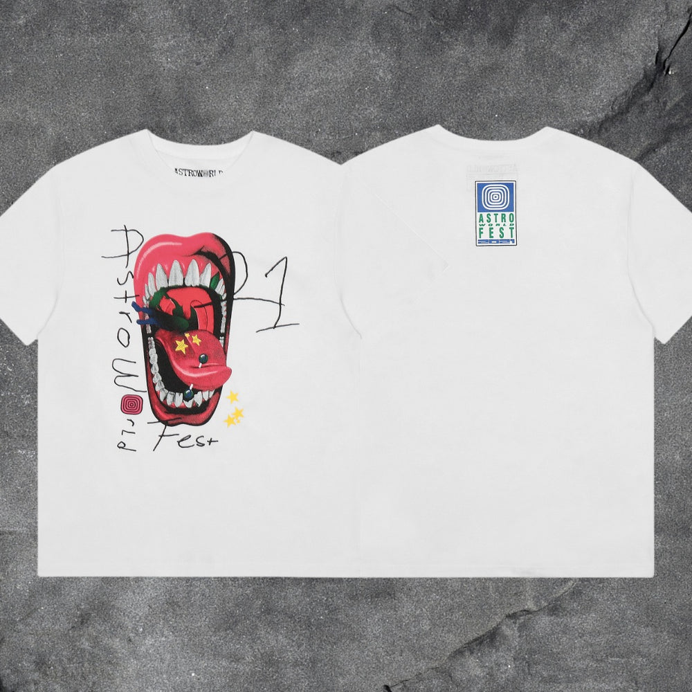 Travis Scott Cactus Jack Collection Skeleton Ma and Ma Fujiwara Hiroshi Co branded Printed Short sleeved T-shirt (51)