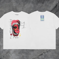 Travis Scott Astrofest Mouth Graphic Short Sleeve T-Shirt