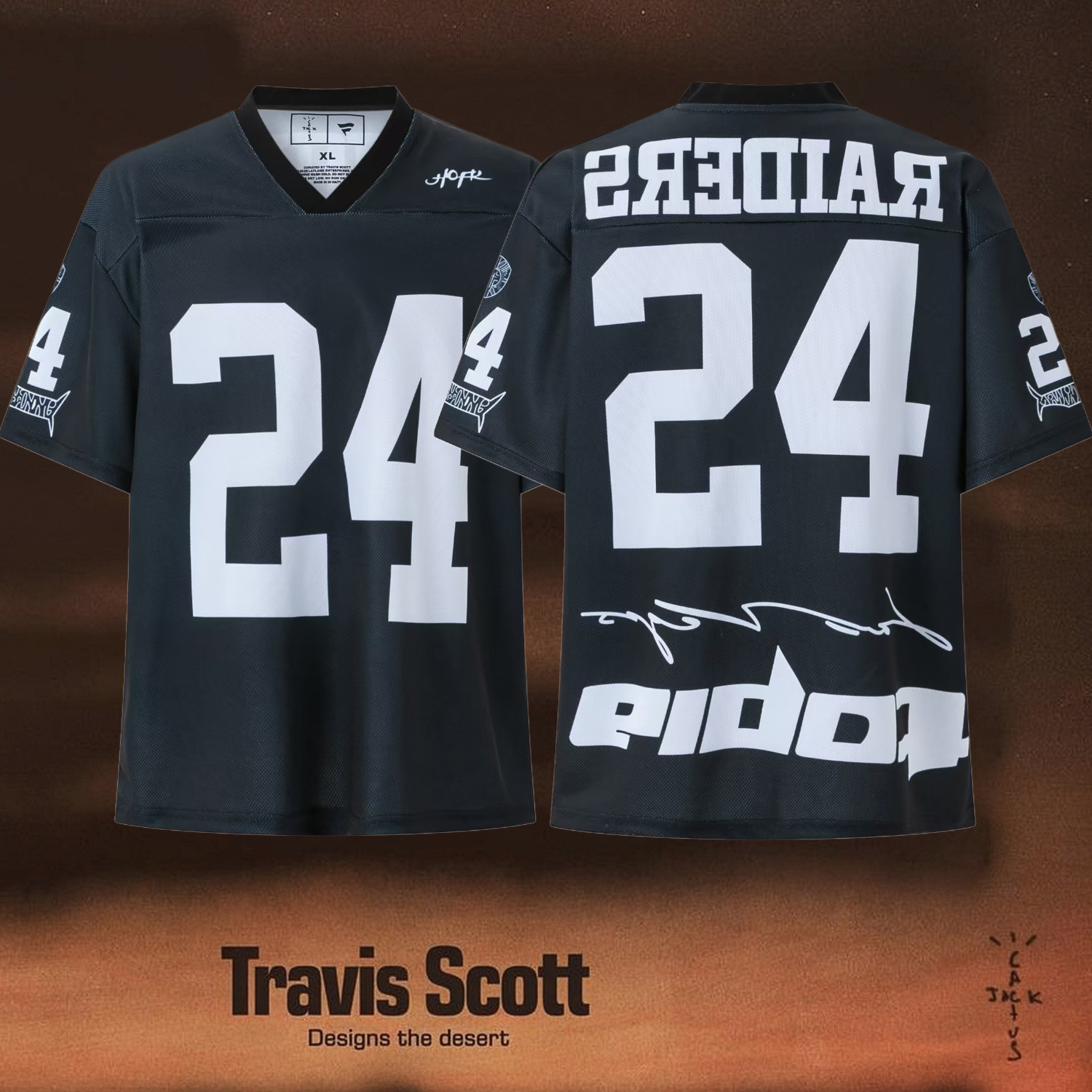 Travis Scott Utopia Black Number 24 Football Jersey