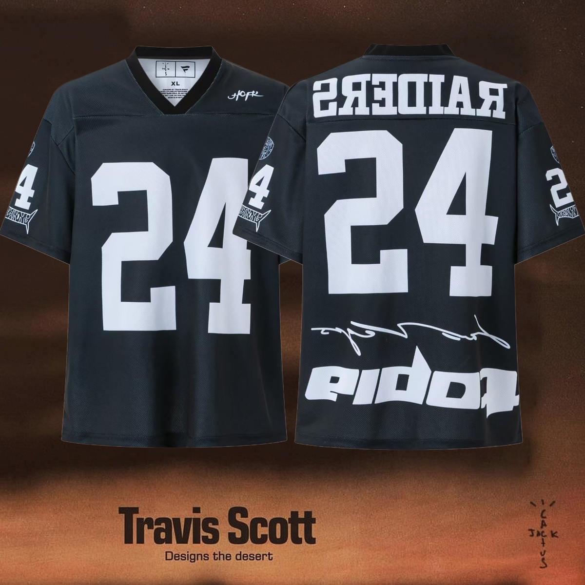 Travis Scott Utopia Black Number 24 Football Jersey