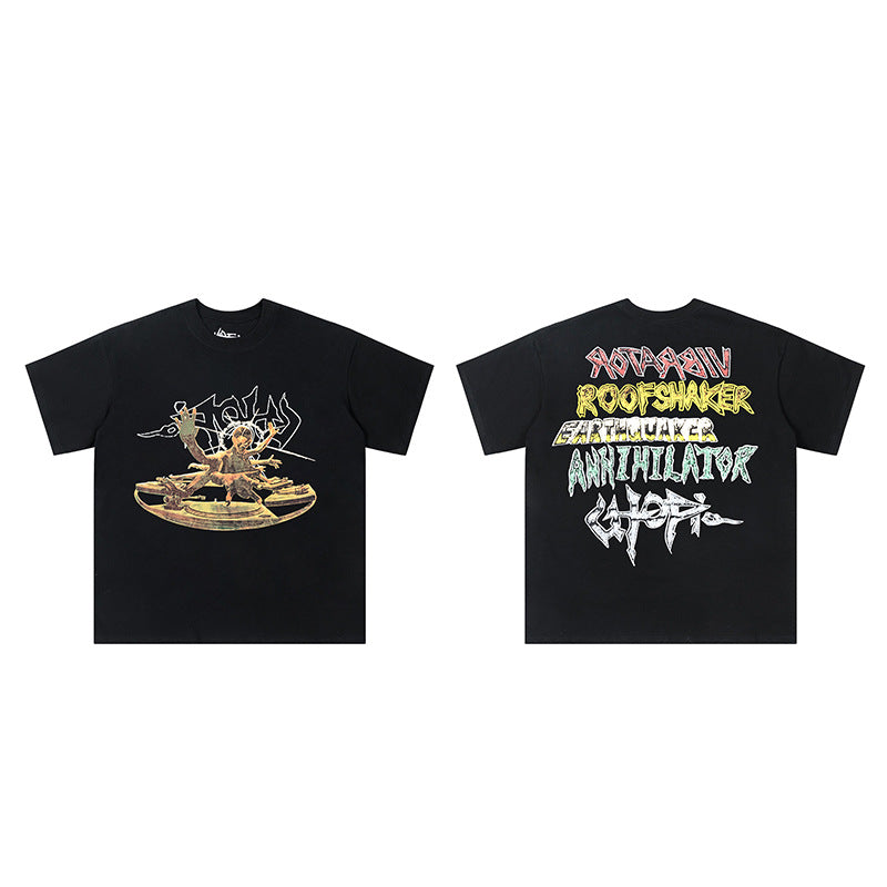 Travis Scott Cactus Jack Collection Skeleton Ma and Ma Fujiwara Hiroshi Co branded Printed Short sleeved T-shirt (52)