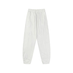 Denim Tears Kapok Embossed Print Jogger Pants Off White Streetwear Trousers
