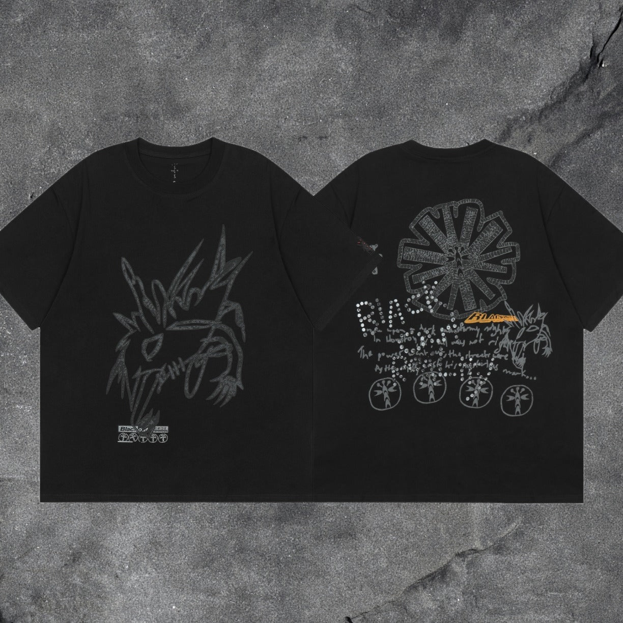 Travis Scott Cactus Jack Collection Skeleton Ma and Ma Fujiwara Hiroshi Co branded Printed Short sleeved T-shirt (56)