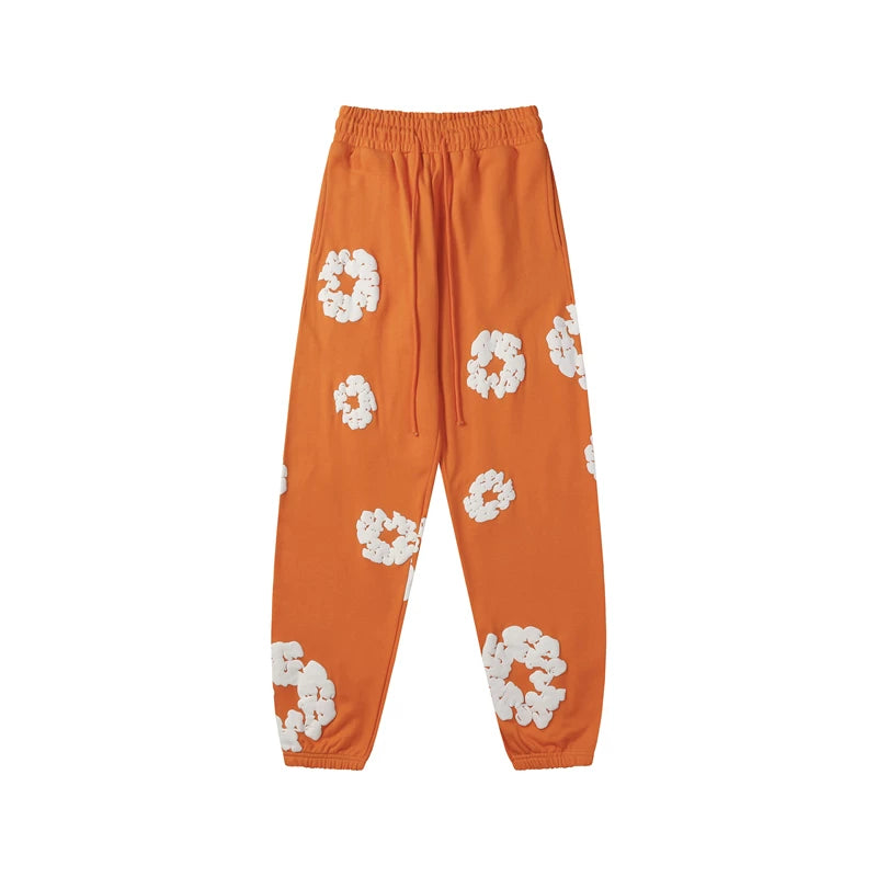 Denim Tears Kapok Foam Print Jogger Pants Orange Streetwear Trousers