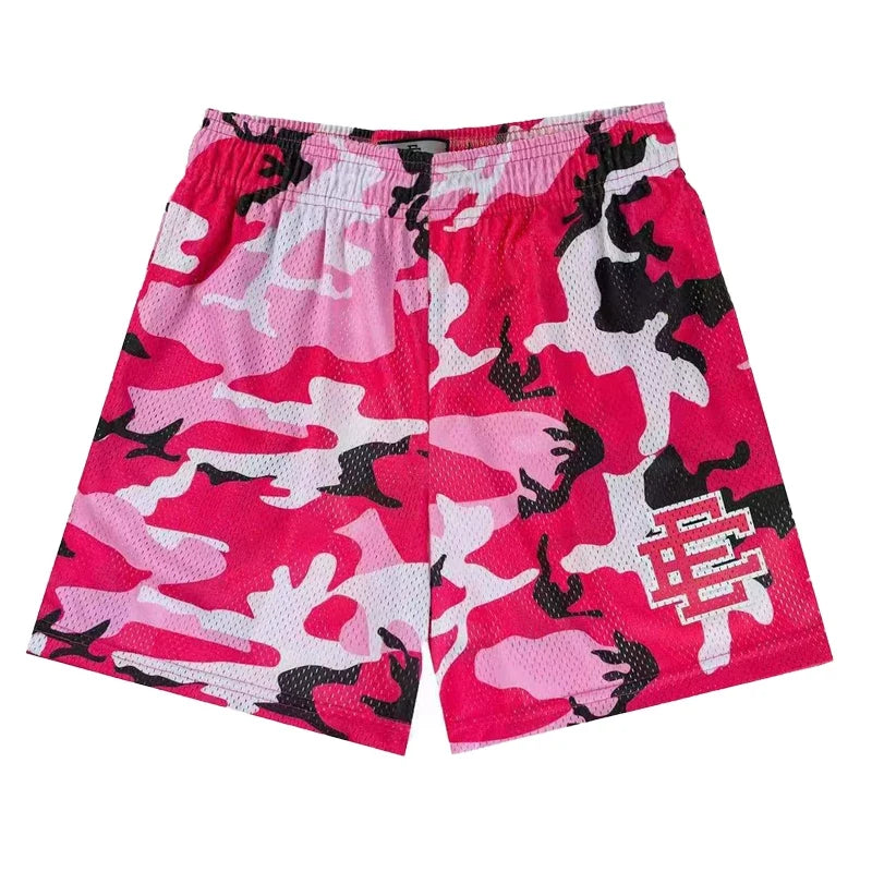 Eric Emanuel Pink Camo Mesh Shorts